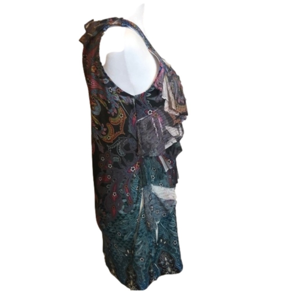 J.T.B. Fun Ruffled Colorful Tank Top Size Small - Picture 5 of 6